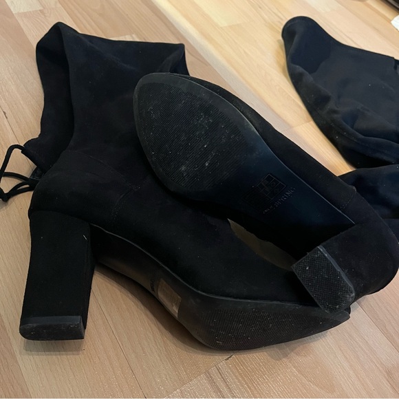 Knee high black suede-like boots - Picture 5 of 9